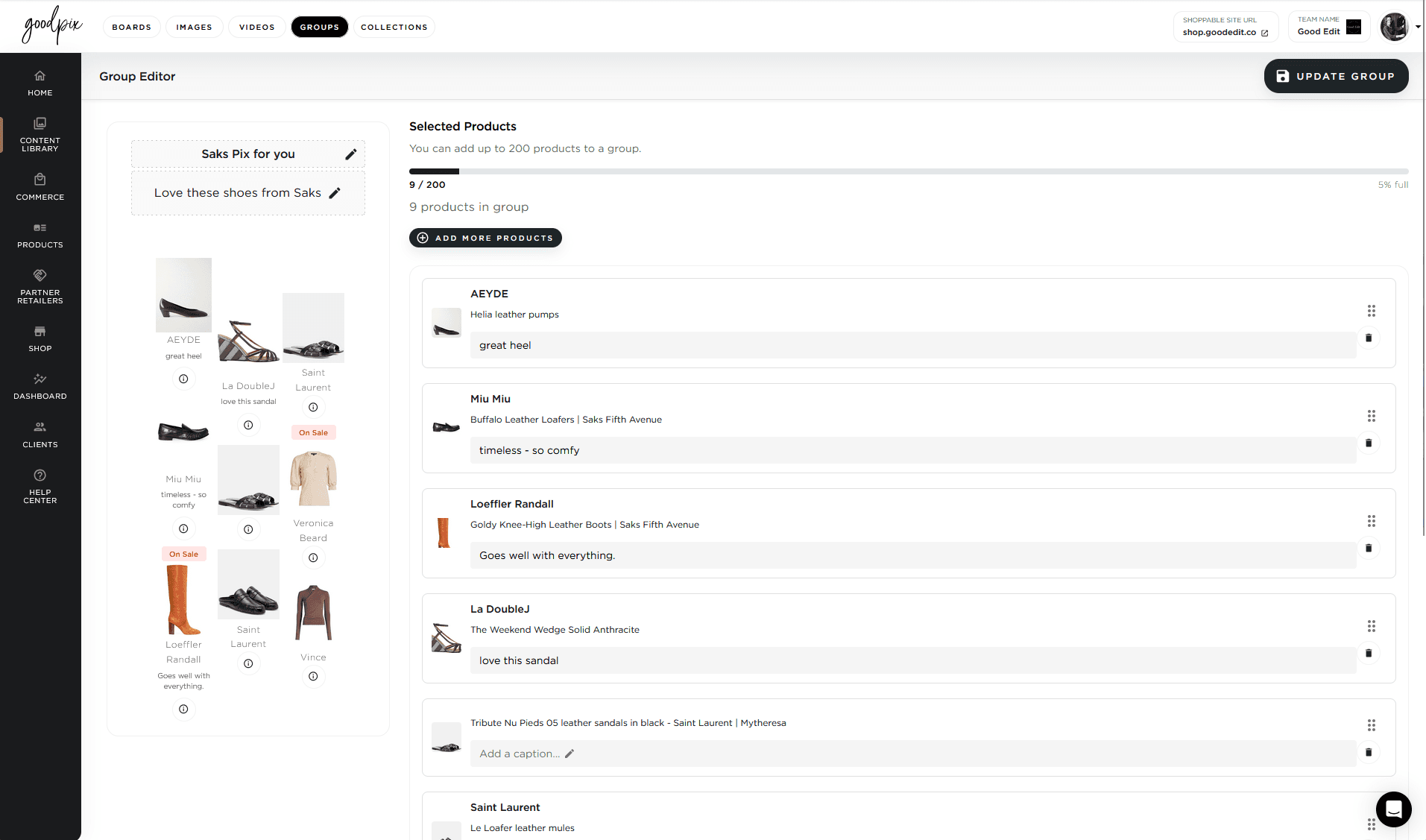 Product Group Editor